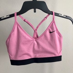 Nike Indy lightweight pure pink sports bra